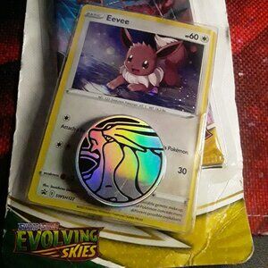 Pokemon Sun & Moon Unbroken Bonds Eevee Blister Booster Pack (with Coin) TRADING